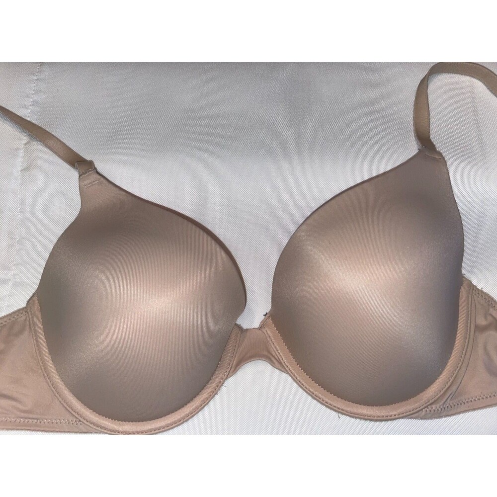 Victoria Secret PINK 34C Push up bra Very sexy Satin Smooth nude women's